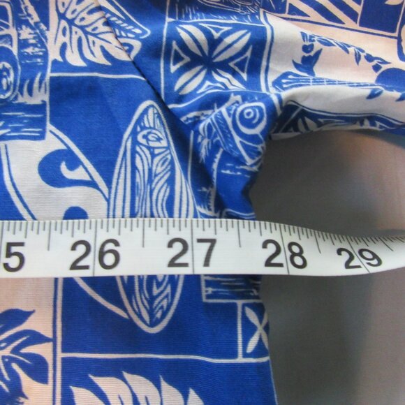 Mens Vtg Hawaiian Station Hawaiian Shirt Sz 3XL Blue - Picture 3 of 5